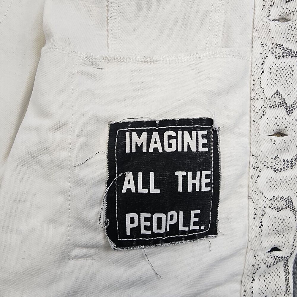 The People Vs Jacket Womens Large Snake Skin Denim Trucker Festival Rock & Roll - Picture 12 of 16
